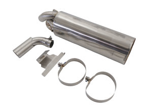 Exhaust Muffler / Silencer Rear box with Valves Sports 1 IN 1 OUT DesignTek. Porsche 911 1975-89 - 91111103100, 93011102200, 93011104300