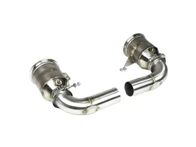 Fabspeed Sport Catalytic Converters With Muffler Adapter Only. Porsche 992 Carrera (2021+) - 992254400G, 992254400J, 992254450G, 992254450J - FS.POR.992.SCGT2C