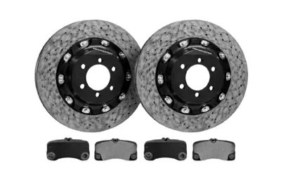 Carbon Ceramic REAR Brake Disc and Pad Set - OEM Replacement. Porsche 997 turbo / GT2 / GT3 / GT3 RS - 99735294790, 99735294798, 99635203103, 99135203101, 99635203203, 99135203201, 99635203104, 99635203204, 99735203101, 99735203201
