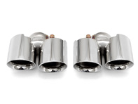 Exhaust Deluxe Quad-Style Tail Pipe Polished Chrome. Porsche 997.1 Carrera S - 99711135101, 99711135102, 99711135103, 99711135104, 99711198102, 99711198103, 99711135201, 99711135202, 99711135203, 99711135204, 99711198202, 99711198203