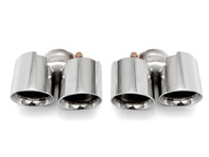 Exhaust Deluxe Quad-Style Tail Pipe Polished Chrome. Porsche 997.1 Carrera S - 99711135101, 99711135102, 99711135103, 99711135104, 99711198102, 99711198103, 99711135201, 99711135202, 99711135203, 99711135204, 99711198202, 99711198203