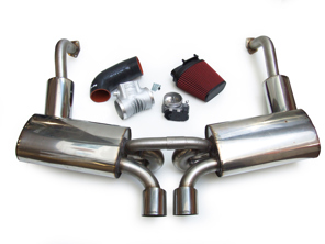 Exhaust Package + Plenum 82mm Throttle Body + Induction Kit Porsche Boxster 987 / Cayman - SSXPO120, 87182, 99760511601, 3603109871