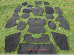 Interior floor carpet set. Porsche 964 RS VERSION 1989-94 - 964556RSRMBLK89, 964556RS
