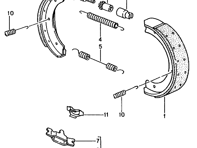 Handbrake Shoes Spring Kit. Porsche Boxster 1998-2005 - 98635299501, 98635274100, 98635272301, 98635272100, 98635207100, 98635207302