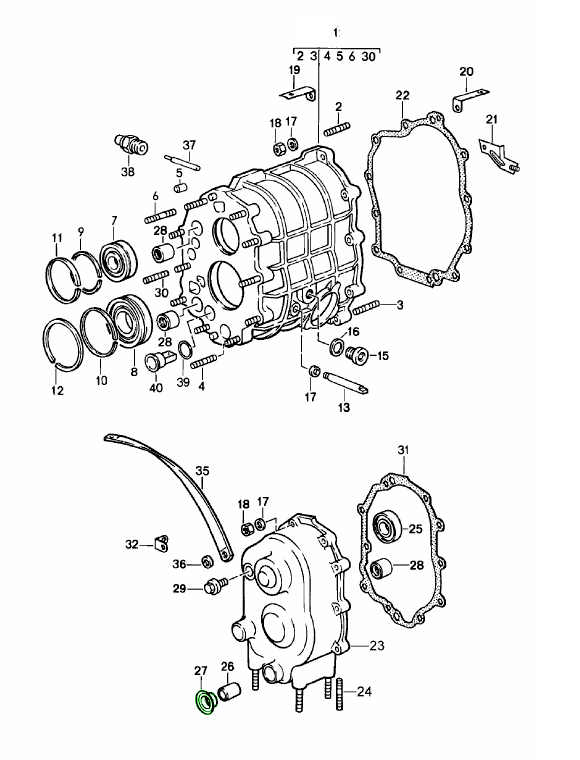 Porsche 911 964 993 Transmission shift rod seal 99911340441 99911340440