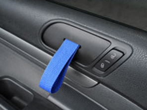Rennline interior door RS pull straps, Blue for VW Golf / Jetta