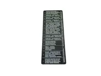 Data sticker fuse box lid. Porsche 356B / 356C - 64461283106 - 1601504400