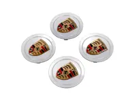 Wheel Caps 'Crested' plastic concaved for Porsche (Set of 4) - 00004460012, 993361303109A1