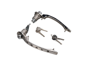 Door handle set, Chrome. Porsche 911 1965-67 - 90153106120 - 1687101110