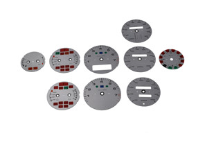 Dial faces for instruments in Silver - 964 / 993 MPH