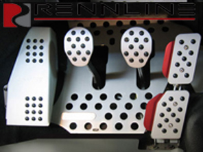 Rennline REV2 4 Piece Pedal Set Rubber Grip. Porsche 911 / 912 / 930 (Targa / Cabrio) / 964 / 993 Manual - A12.2.P6053, A122P6053