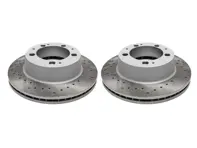Brake Disc Rotor Rear, Crossdrilled (PAIR). Porsche 944 Turbo / 928S4 / 928GTS - 95135204101, 95135204103 - 951 352 041 03 rd