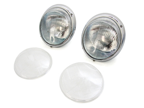 RHD headlamp kit for Porsche 911 65-87 CHROME RIM - 91163111300