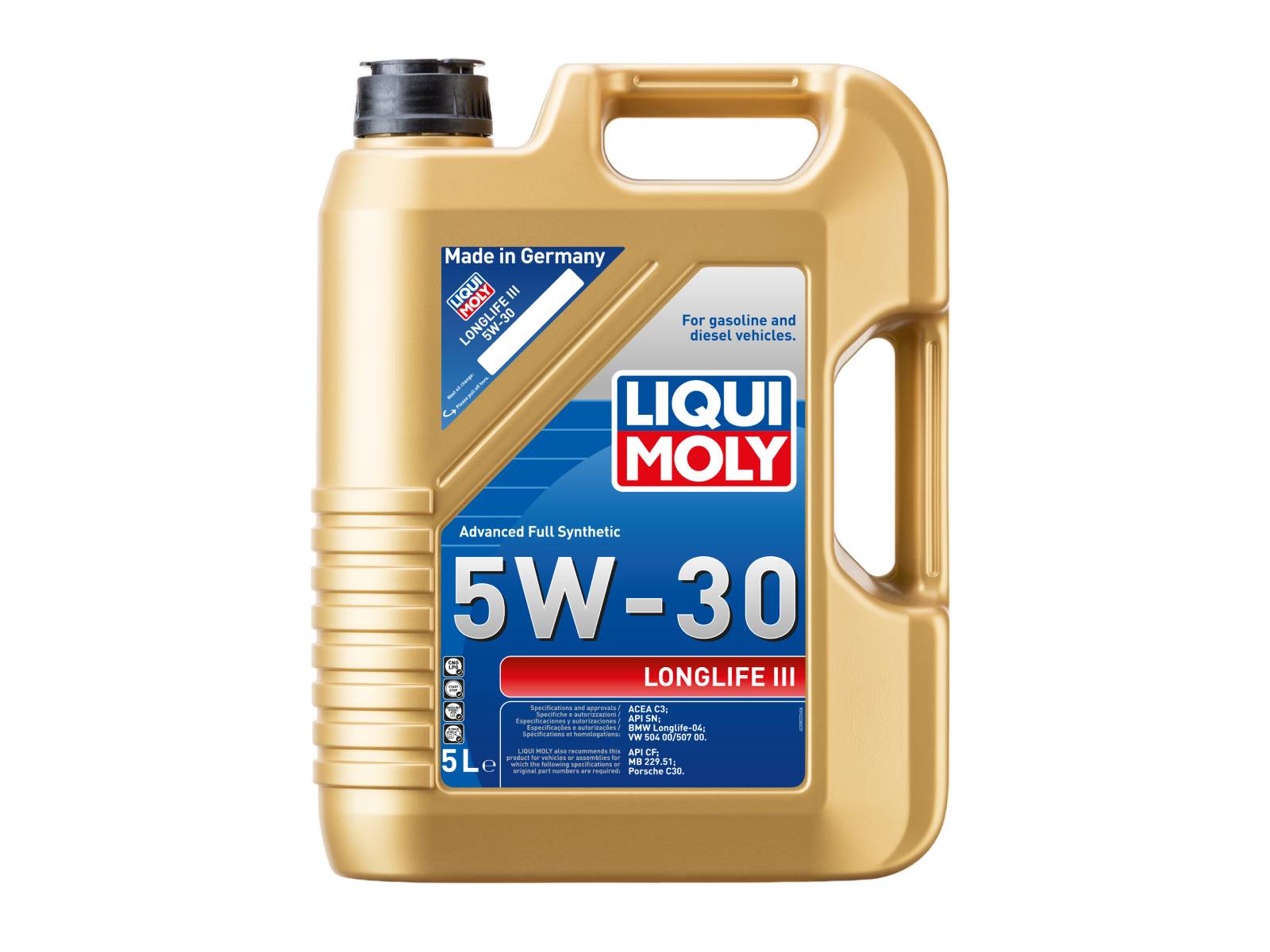 LIQUI MOLY Longlife III 5W-30 Engine Oil -  1Ltr / 5Ltr - 20820, 20822