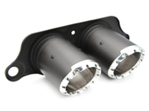 DesignTek Exhaust Tail pipe in carbon fibre with aluminium end for Porsche 991 GT3 - 99111125391, 99111125392, 99111125393