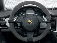 Multi-function steering wheel in Alcantara. Porsche Panamera 2010>> - 97004440002, 970044400023, 970044400022