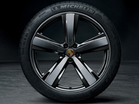 21' Macan Exclusive Design Sport Alloy Wheels & Summer Tyres Original Porsche - 95B044668L, 95B044669L