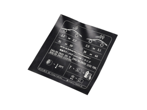 Sticker Tyre Pressure. Porsche 991.1 Carrera 2 / 2S 2012-16 - 99170128623