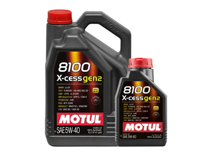 MOTUL 8100 X-CESS GEN2 5W-40 engine oil 6ltr - 109776, 109774