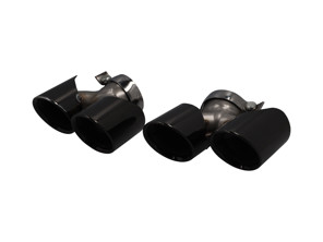 DesignTek Exhaust tail pipes in Black for Porsche 991.2 C2 / C4 3.0L - 992251187Q, 992251187AJ, 992251187AA, 992251188Q, 992251188AJ, 992251188AA, 992251187M, 992251187BA, 992251188M, 992251188BA, 992251188R, 992251187C, 992251187AS, 992251187AE, 992251188C, 992251188AS, 992251188AE, 992251187J, 992251187AT, 992251187AF, 992251188J, 992251188AT, 992251188AF