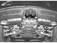 Sports exhaust system PSE inc tail pipes. Porsche 981 Boxster / 981C Cayman - 98104420004, 98104420002