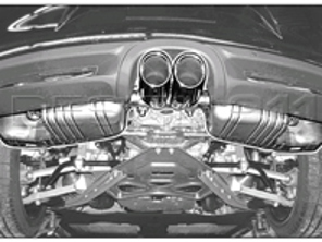 Sports exhaust system PSE inc tail pipes. Porsche 981 Boxster / 981C Cayman - 98104420004, 98104420002