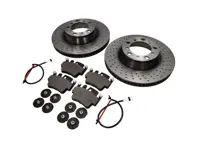 REAR Brake Pads and Brake Disc Package. Porsche 996 C4S / 996 Turbo - 99635240X02BRE, 99635240X02, 99635294904BRE, 99635294904, 99635208602, 99635208600, 99661236501