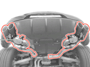 Sport exhaust system. Porsche Macan S DIESEL - 95B04420035, 95B04420036