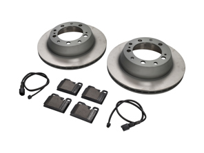 Rear Brake pads and brake disc package Porsche 928 1978 Sebro - 94435204102, 94435204105, 92835295102, 94435295102, 92861231300, 92861231303