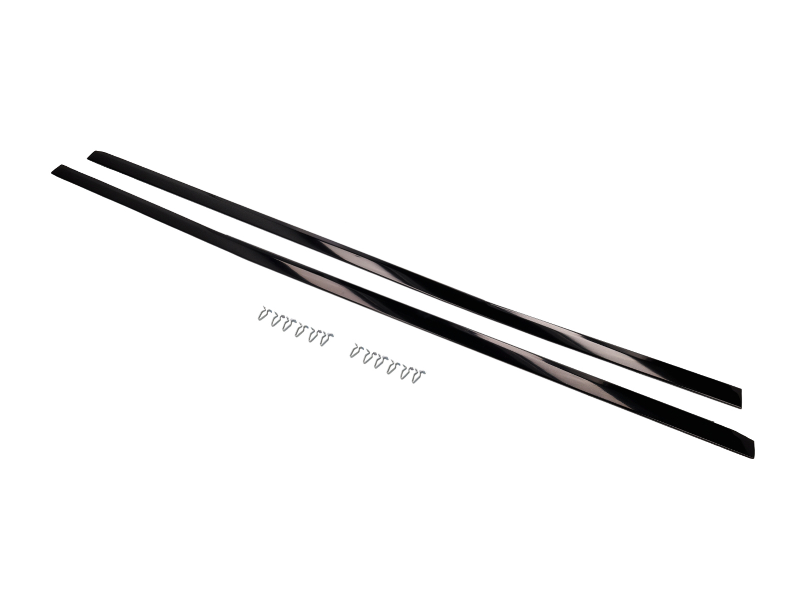 Moulding for door exterior set, Black. Porsche 911 Coupe 1980-86 - 9115314310070K, 9115314320070K - CB.022.011