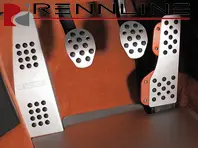 Rennline Aluminium 4 Piece Pedal Set Rubber Grip. Porsche 996/997/Boxster/Cayman - P71.60.59, P716059