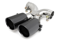 Exhaust Tail Pipe Deluxe Dual Style Black Chrome. Porsche 987 Boxster / 987C Cayman - 98711125300, 98711125402, 98711125401, 98711125830, 98711125831, 98711125501, 98711125601, 98711198100