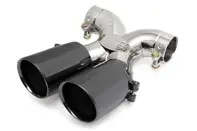 Exhaust Tail Pipe Deluxe Dual Style Black Chrome. Porsche 987 Boxster / 987C Cayman - 98711125300, 98711125402, 98711125401, 98711125830, 98711125831, 98711125501, 98711125601, 98711198100