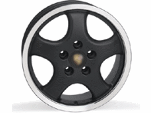 17' Style 16B/Cup 1 - Black Alloy wheels for Porsche Cars