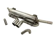 DAMAGED Exhaust Muffler / Silencer Sports System DesignTek for Porsche Boxster 986 - 99611112106, 99611112107, 99611114105, 99611114111, 99611114202, 99611114211, 99611115101, 99611115202