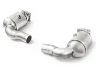 Akrapovic link pipe set w cat (SS) for Porsche 991.2 Turbo / Turbo S 2018>> - 99711300930, 997113009AX, 99711301030, 997113010AX