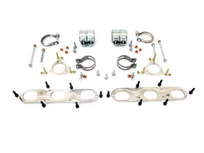 COMPLETE Exhaust Fitting Kit with Titanium clamps . Porsche (911) 996 C2 /C4 / C4S - 9990750710A, 99611110755, 99611111350, 99908405202, 90007428702, 99951108700, 90037803301, 90037802209, 90003110501, 90037818809, 90037818709, 99711152000
