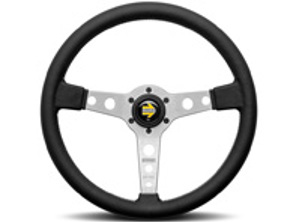 Steering wheel prototipo - silver / black leather - Momo