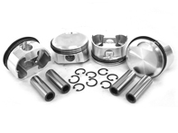 Piston set, big bore JE forged piston set 'High Comp'. Porsche 356C / 912 - 008 11 82JEP, 0081182JEP, 008 11 83JEP, 0081183JEP