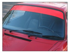 Rennline windscreen visors, in Flat Black. Porsche 944 - E43