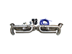 DesignTek front X-Pipe exhaust with valvetronic switch Porsche 991 S 3.8L - 115280-04, 99111133105, 99111133107, 99111133104, 99111133106