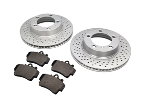 FRONT Brake Pads and Brake Disc Package Porsche 987 Boxster / 987C Cayman - 98735140101, 98735140201, 98735193903