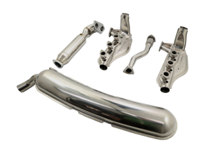 Exhaust Single Outlet 60mm & Heat Exchangers System Porsche 911 1974-83 - 91133091101S, 91122092100S, 91122092201S, 93011116905, PCG91121100, 92201KIT