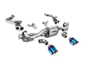 Milltek Sports Exhaust System With GPF/OPF Bypass, Burnt/Blue Titanium GT-115 Tailpipes. Porsche 718 Boxster / Cayman 2020>> - 982251053E, 982251053K, 982251053F, 982251053H, 982251053D, 982251053G, 982254351B, 982254351L, 982254351AA, 982254351P, 982254351R, 982254350B, 982254350L, 982254350AA, 982254350P, 982254350R - SSXPO187