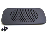 Loudspeaker leatherette lid cover, in Black. Porsche 911 70-74 - 91155204800709, 91155204803709