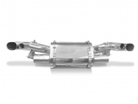 Sports exhaust muffler with catalytic converter delete pipes Porsche 992 Carrera and Carrera S