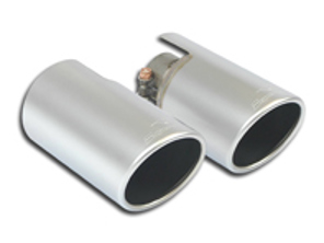 Supersprint racing satin finish tailpipe trims. Porsche 718 Boxster / Cayman - 248976