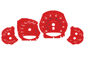 Dial face set, manual / KMH. Porsche 991.1