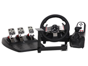 Logitech G27 steering wheel + pedals + gear knob incl. holder for Gaming Console