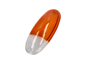 Indicator lens, front, Amber / Clear. Porsche 914 - 91463193710/1, 91463193710 - P14914, 1695451400